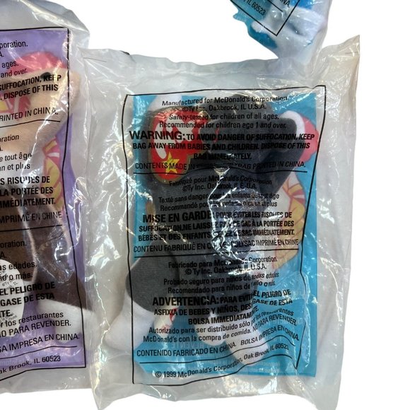 1999 McDonalds Ty Teeny Beanie Baby Full Set 12 Factory Sealed Tags Plush Stuffy - Picture 12 of 13